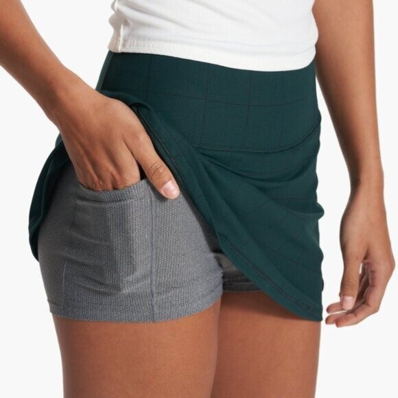 Vuori Volley Skirt - Grass Windowpane - Size XS - Picture 8 of 8